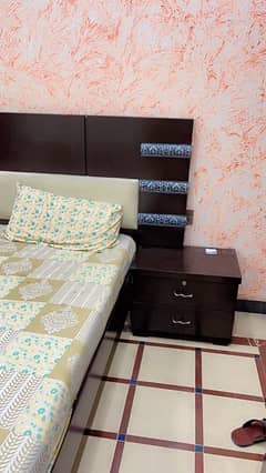 bed with side tables plus dressing table