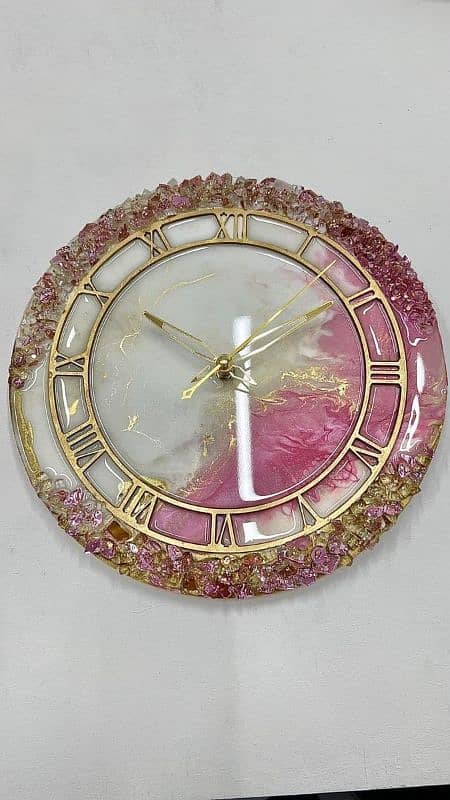 Handmade Wall clocks made with Epoxy resin 0