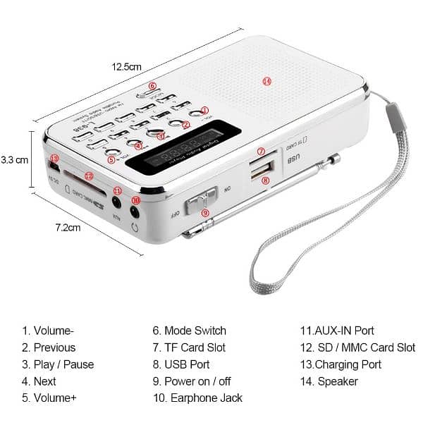 Docooler L-938 Mini FM Radio Digital 1