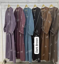 Embroidered Maxi Bow Abaya - Abaya For Girls - Stylish