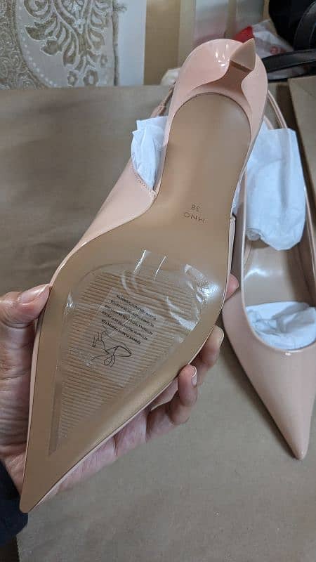 Mango Slingback Nude Kitten Heels 1