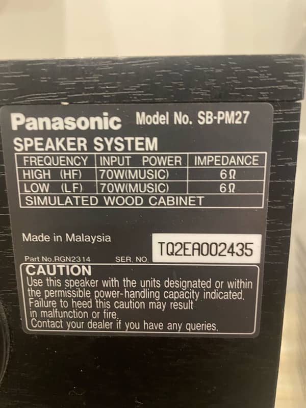 Panasonic Amp with Speakers 10