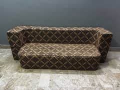 Sofa come bed 6 x 3 ft square. Height 1 ft.