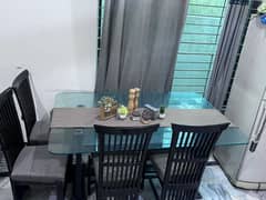 6 seater dining table and chair