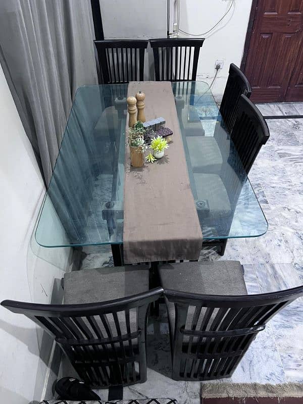 6 seater dining table and chair 2