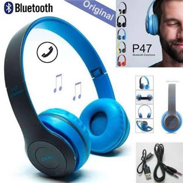 Super Blue Bass Headphones 0