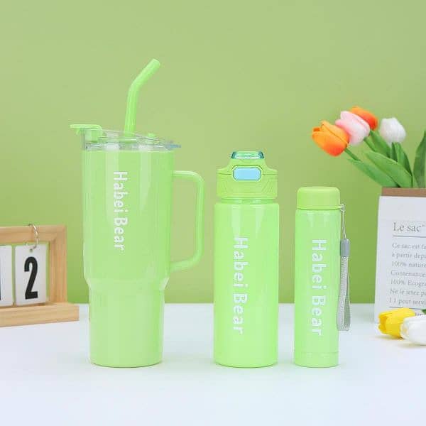 3 Pcs Bottle Set With Straw 1