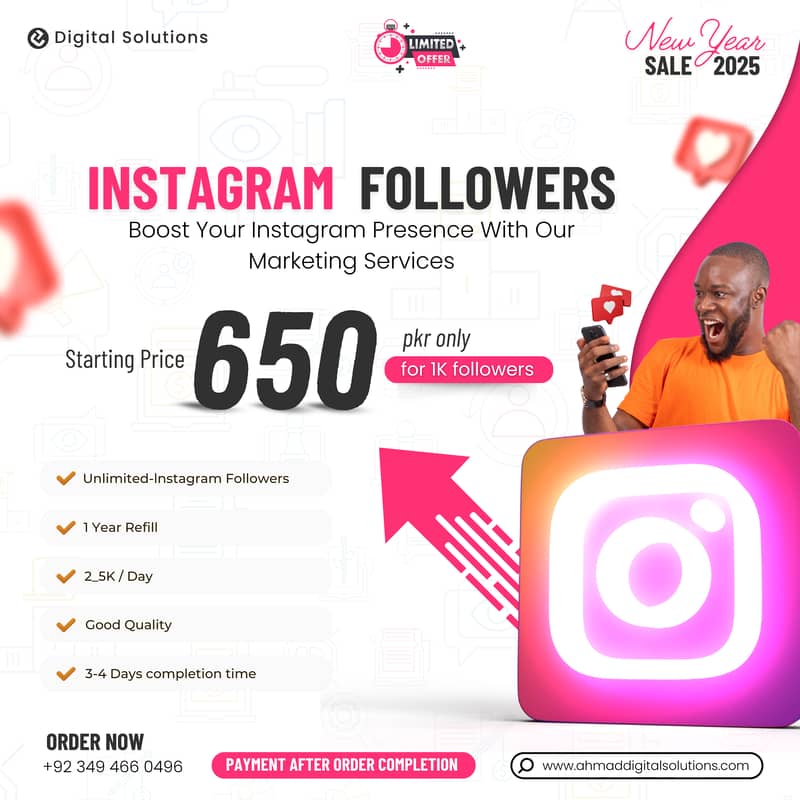 Fb Instagram & TIktok Followers Available at Low price 1 Day complete 1