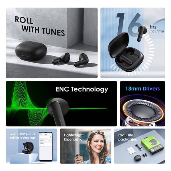 oraimo roll wireless Earbuds 5