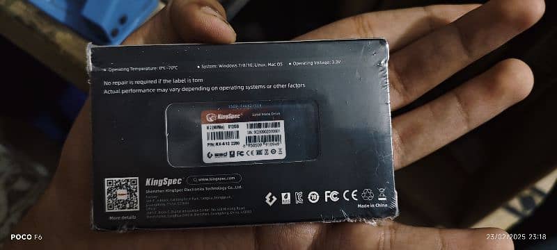 KingSpec SSD M. 2 NVME 512GB 1