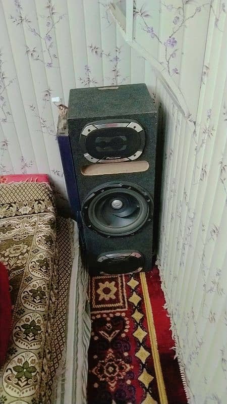 Amp and woofer and Speakers 3