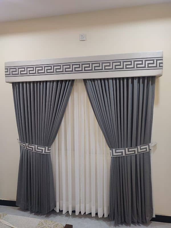 Front velvet curtain clothes Back curtain shafon cloth plus Box 0