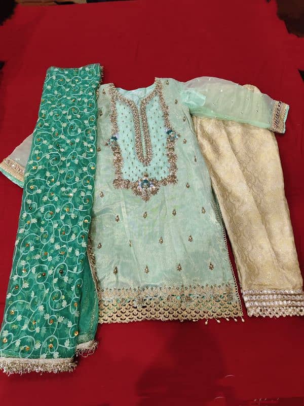 Khuda Baksh Brand Party Wear Wedding Dress in Fresh Condition 1