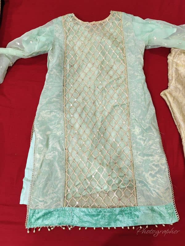 Khuda Baksh Brand Party Wear Wedding Dress in Fresh Condition 4