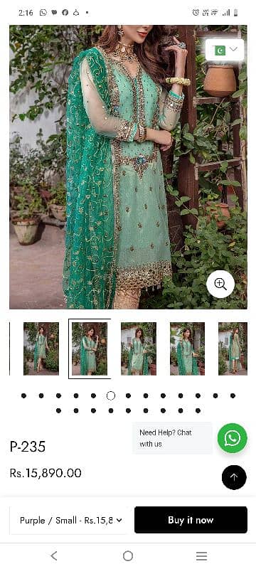 Khuda Baksh Brand Party Wear Wedding Dress in Fresh Condition 7