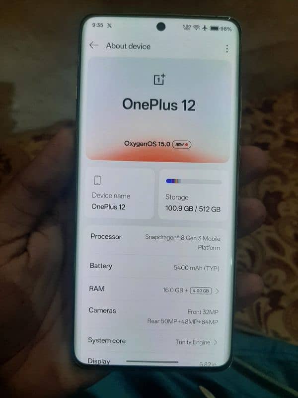 Oneplus 12 16Gb 512Gb Non PTa 6