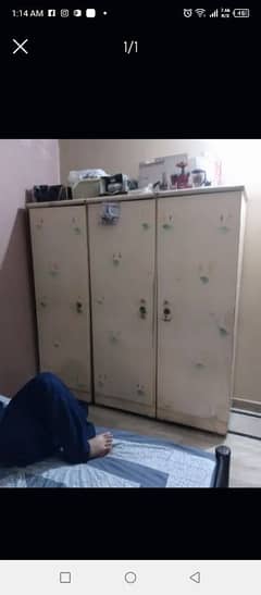 Three door cupboard