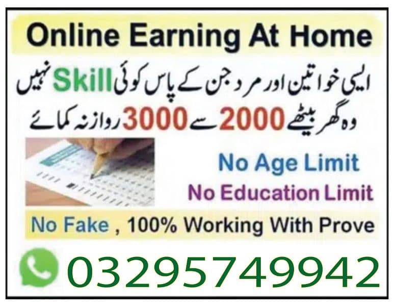 Online job available, Typing/Assignment/Data Entry/Ad posting etc 0