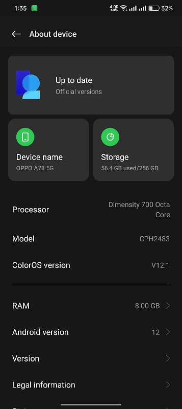 oppo  A78 5g 8/256 5