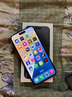 iphone 15 pro max 256gb jv black with complete box new piece