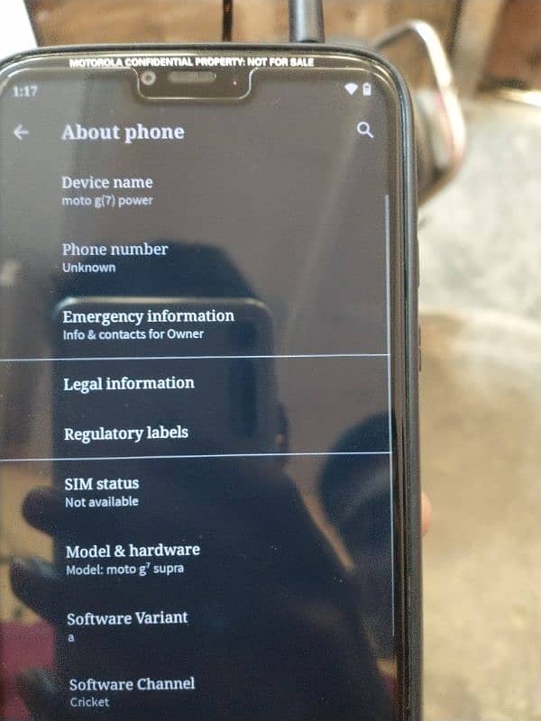 moto G7 supra for sale  condition fresh pase ha 10