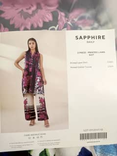 Original Sapphire 2pc lawn suit