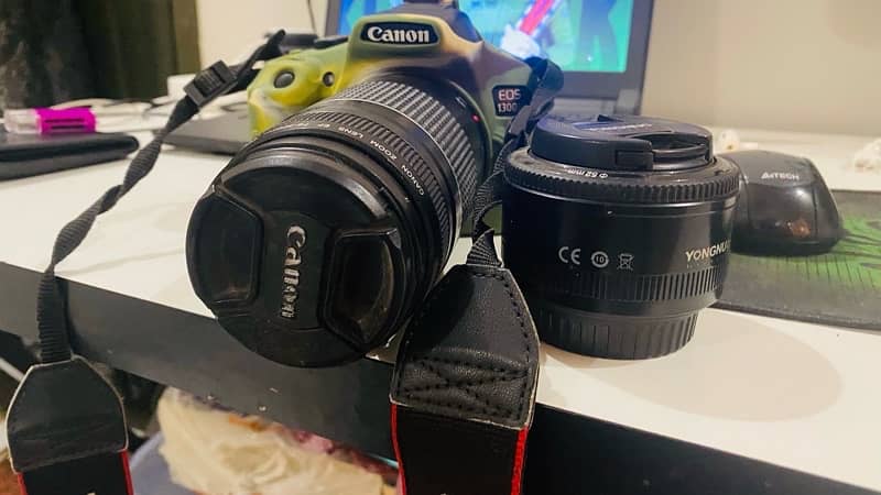 Canon 1300d with 50mm youngnu and 75/300 canon lens 3