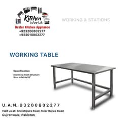 WORKING TABLE | WORKSTATIONS | BREADING TABLE | UNDERCOUNTER | GENTERY