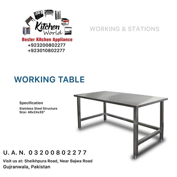 WORKING TABLE | WORKSTATIONS | BREADING TABLE | UNDERCOUNTER | GENTERY 0