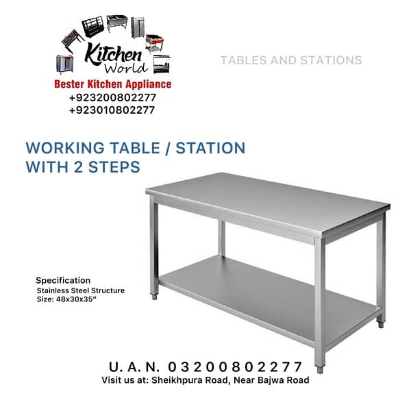 WORKING TABLE | WORKSTATIONS | BREADING TABLE | UNDERCOUNTER | GENTERY 1