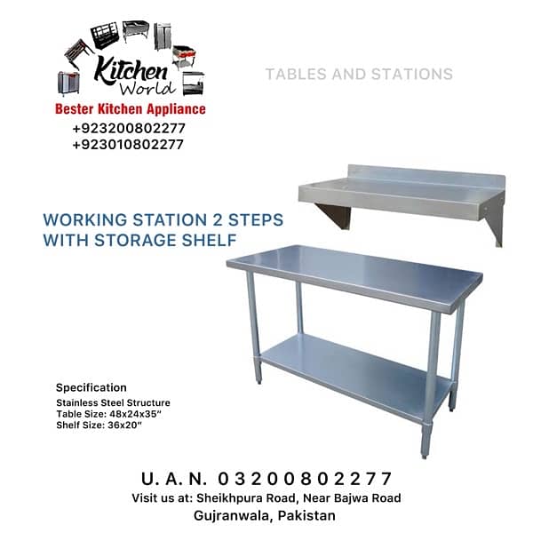 WORKING TABLE | WORKSTATIONS | BREADING TABLE | UNDERCOUNTER | GENTERY 2