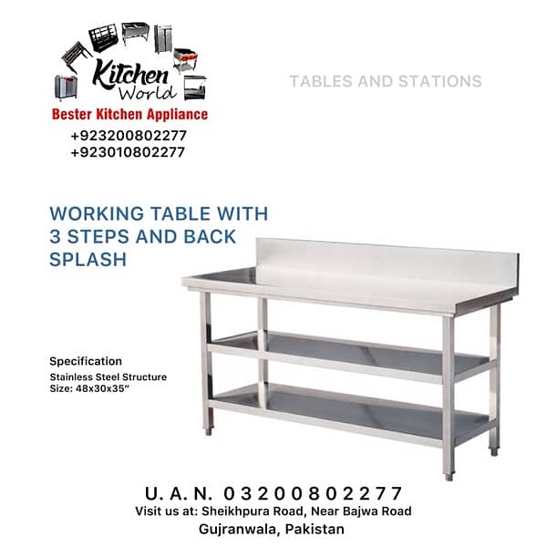 WORKING TABLE | WORKSTATIONS | BREADING TABLE | UNDERCOUNTER | GENTERY 3