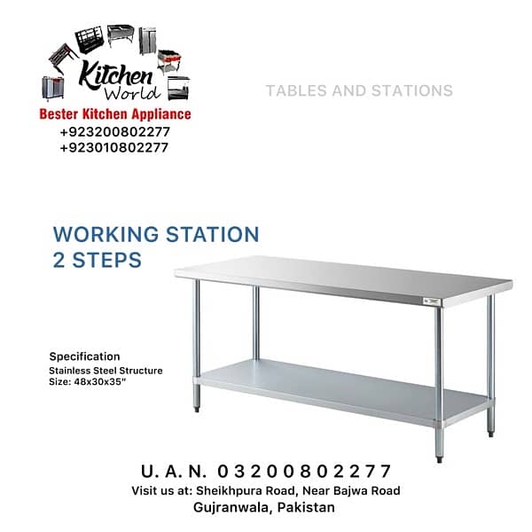 WORKING TABLE | WORKSTATIONS | BREADING TABLE | UNDERCOUNTER | GENTERY 4