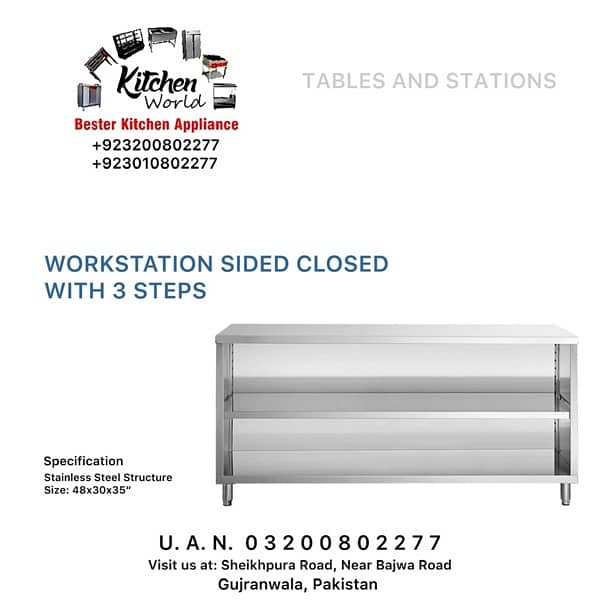 WORKING TABLE | WORKSTATIONS | BREADING TABLE | UNDERCOUNTER | GENTERY 6