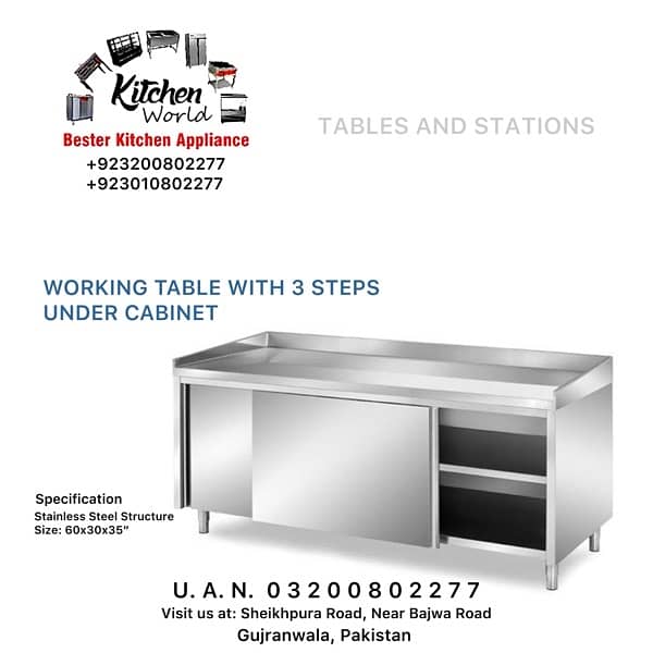 WORKING TABLE | WORKSTATIONS | BREADING TABLE | UNDERCOUNTER | GENTERY 10