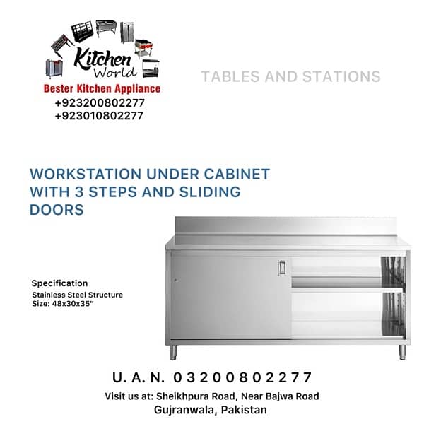 WORKING TABLE | WORKSTATIONS | BREADING TABLE | UNDERCOUNTER | GENTERY 11