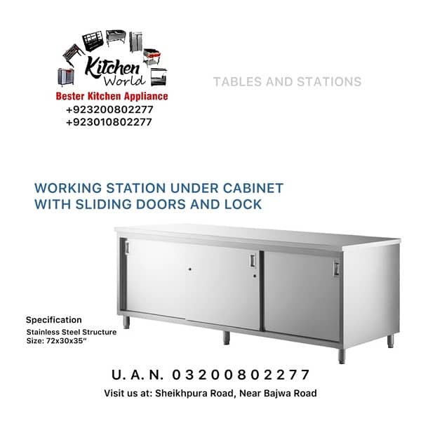 WORKING TABLE | WORKSTATIONS | BREADING TABLE | UNDERCOUNTER | GENTERY 12