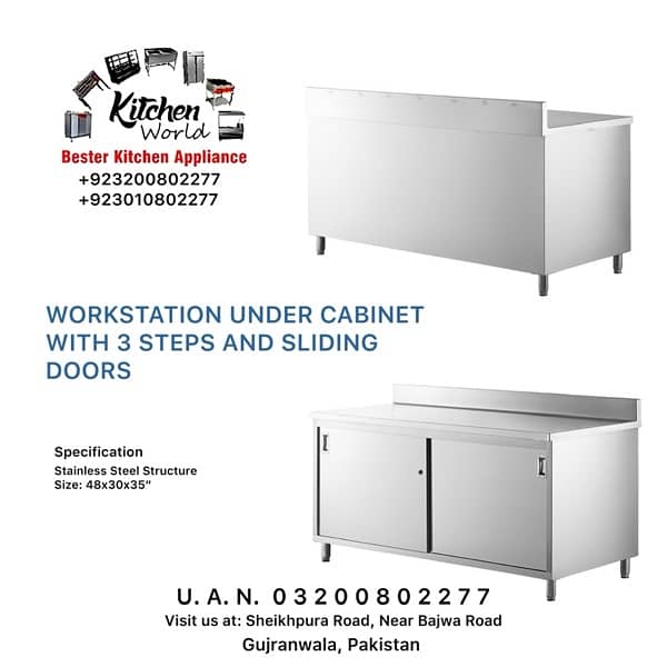 WORKING TABLE | WORKSTATIONS | BREADING TABLE | UNDERCOUNTER | GENTERY 15