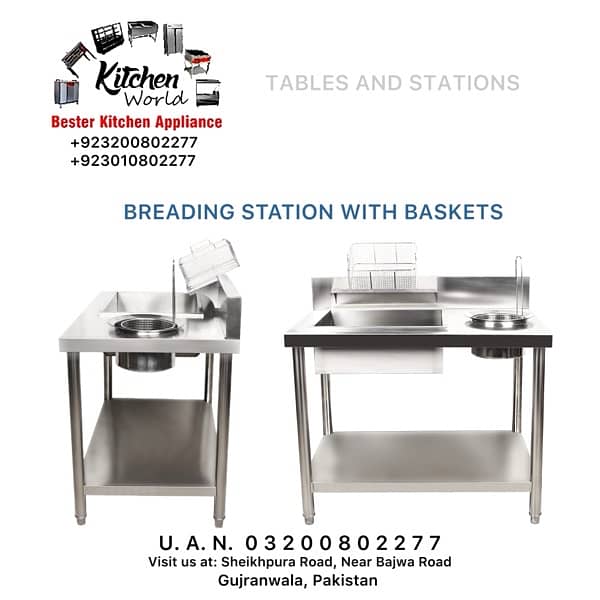 WORKING TABLE | WORKSTATIONS | BREADING TABLE | UNDERCOUNTER | GENTERY 17