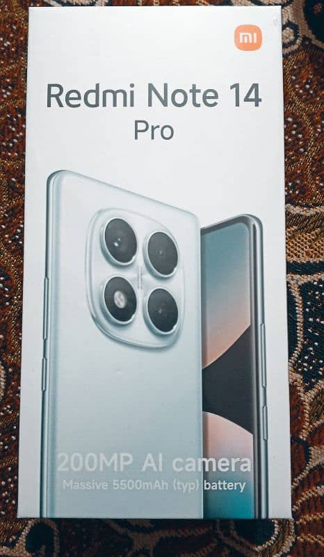 Redmi Note 14 Pro, Company Box Pack, Not Opened 0