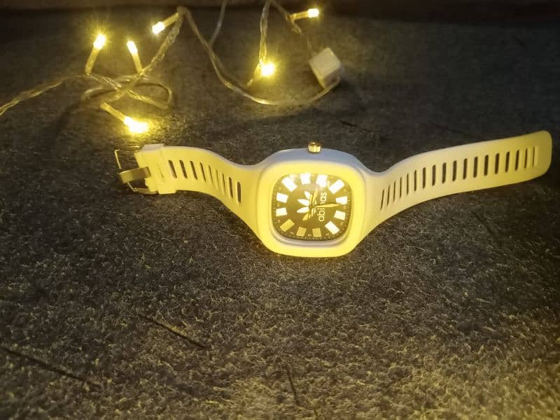 white abidas watch 0