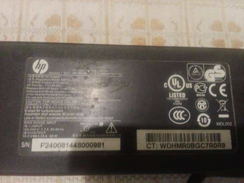 Hp Laptop Charger 65w 4.5mm 19.5v 3