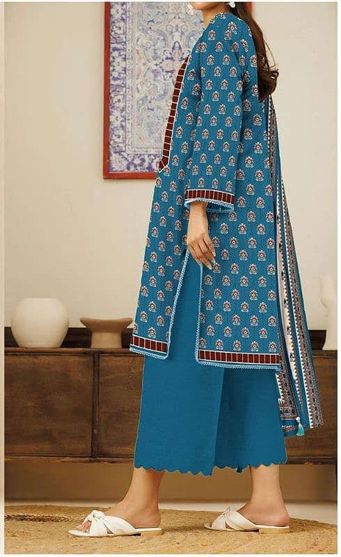 3 pcs women, unstitched printed suit 1