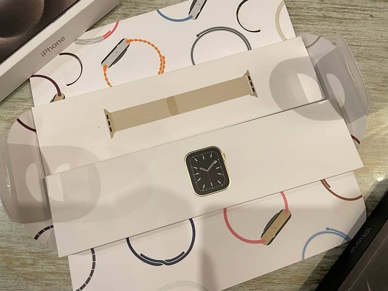 APPLE WATCH 6 GOLD STAINLESS STEEL 44MM 5