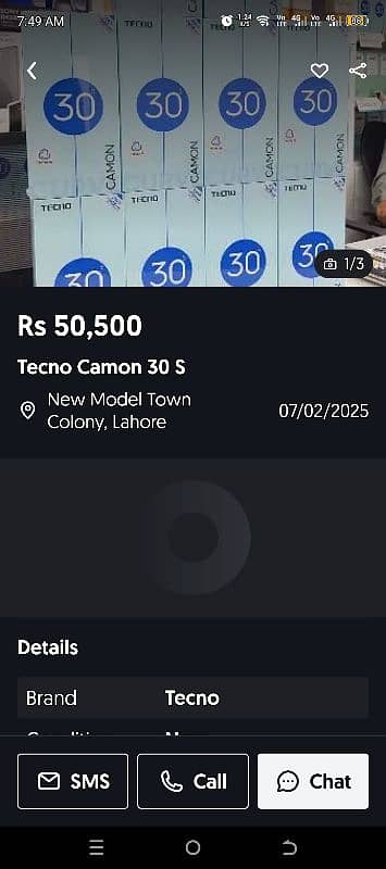 Tecno camon 30s full box almost full warranty 1