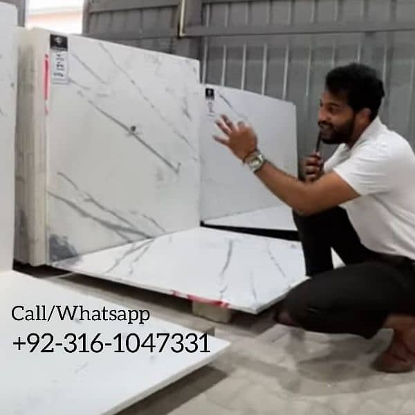 Luxury Imported Afghani White Marble Slabs 0