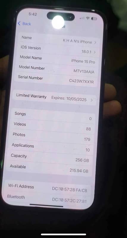 iPhone 15pro new condition battery health97 three month warranty 2