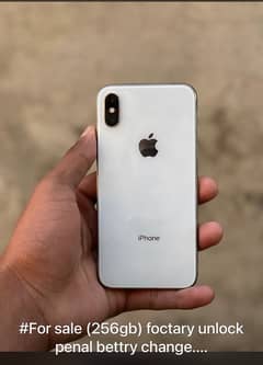 iPhone X 256 gb factory unlock penal bettry change