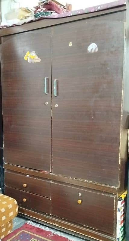 2 Door Wardrobe / Cupboard in Used Urgent For Sale 0