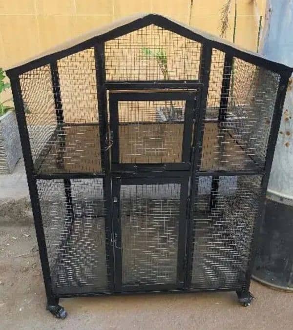 iron double portion cage / strong Hen cage / Aseel Cage pinjra 0